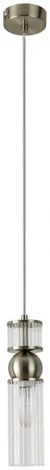 Подвесной светильник Lumion Denver 8277/1A сатин никель/прозрачный, металл/стекло Е14 1*40W 220V (на проводе)