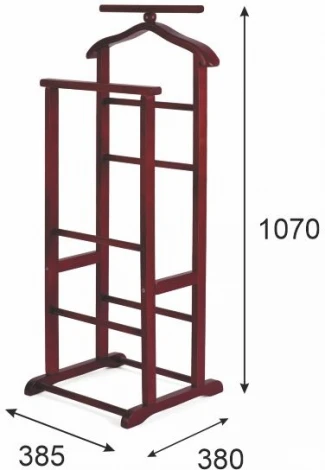 Вешалка костюмная В 9Н махагон Mebelik арт.001953