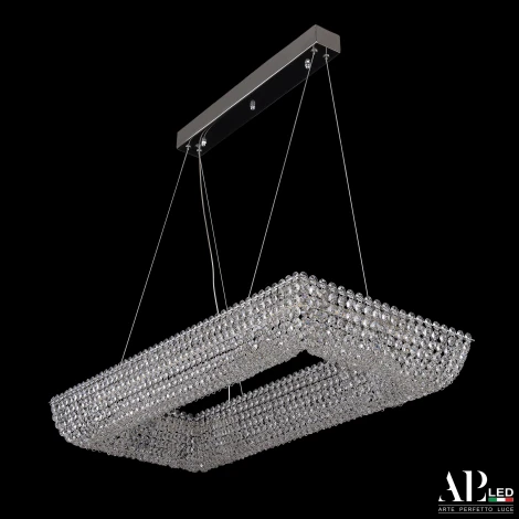 Подвесная люстра светодиодная APL LED Sicilia SH515.0.80.A.Ni.4000 (220V, хрусталь, на тросе)