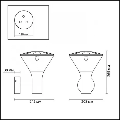 Настенный фонарь уличный Odeon Light Lenar 4046/1W