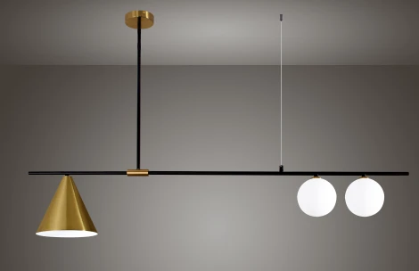 Подвесной светильник Moderli Dellay V4010-3P (220V, на тросе, шарики, асимметрия)