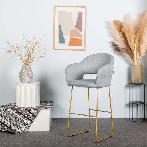 Стул полубар R-Home Oscar Грей/ЛинкЗолот