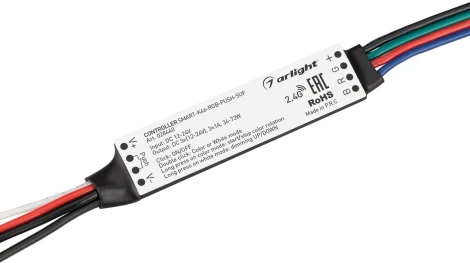 Контроллер SMART-K46-RGB-PUSH-SUF (12-24V, 3x1A, 2.4G) (Пластик) 028440 Arlight