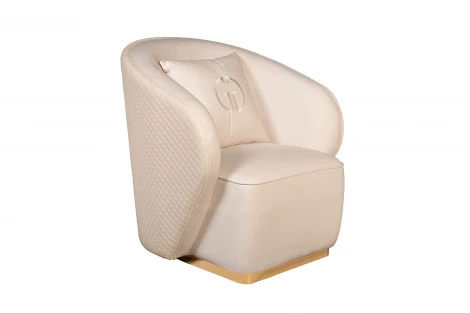 102AN-84110 Кресло Olten, велюр кремовый 86*86*90см (без канта) Garda Decor