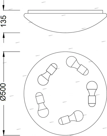 Потолочный светильник круглый Mantra Zero 5410 (220V)