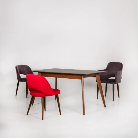 Стол R-Home Лунд раскладной 120-160 БУК-Мрамор Графит