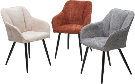 Стул M-City REFLET 3018-09 коричневый, шенилл / черный каркас