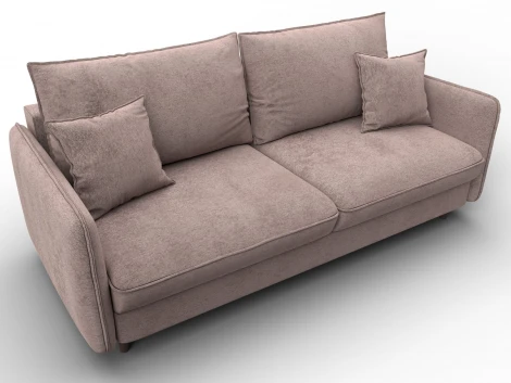 Диван прямой Лига-064 НПБ (ДСП/Дерево/Велюр/Бежевый) Лига Диванов 129608