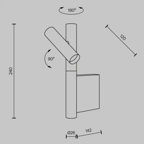 Спот Maytoni Utility MOD433WL-L3B3K (регулировка яркости, LED, 220V, сенсорный выключатель, круглые)