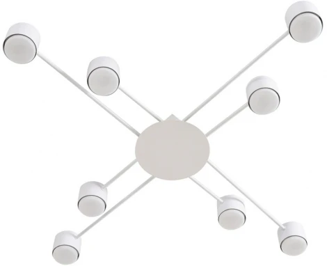 Потолочная люстра на штанге Lumion Benua 8305/8C белый, металл/акрил GX53 LED 8*7W 220V