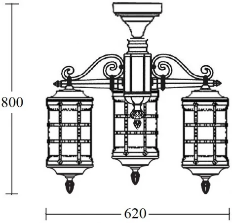 Потолочный светильник уличный Oasis Light BARSELONA 81270A/3 cover Gw (220V, IP44)