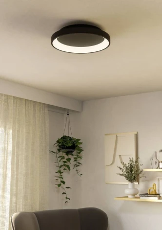 Потолочный светильник светодиодный Eglo Loretello 901251 12W(LED)  пластик, сталь, черный, 2700-6500K