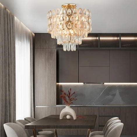 Потолочная люстра хрустальная на штанге Arte Milano Sorrento-2019 372019/6/50/390 GD (220V)