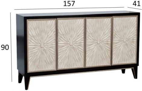 Комод с деревянными ножками 157*41*90см Garda Decor арт.ART-2921-SA