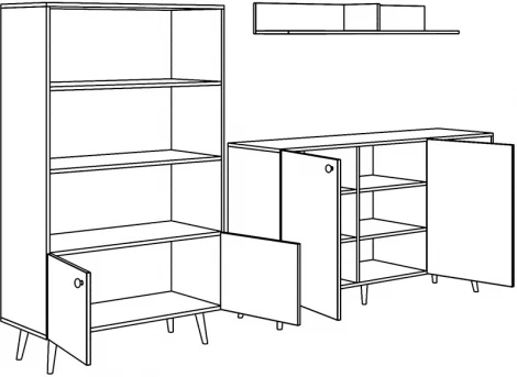 Композиция Rili 1 ОГОГО (арт.855060), (ЛДСП/Белый)