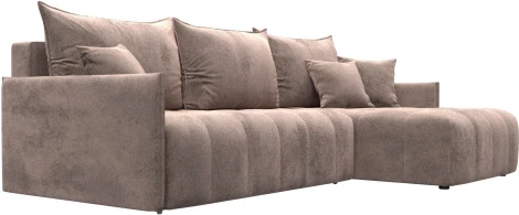 Диван угловой Лига-054 НПБ угол универсальный Лига Диванов (Велюр) арт.129034