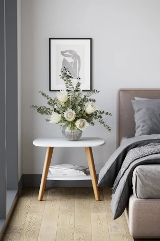 Стол журнальный Хадсон белый/дуб светлый от фабрики Mebelik