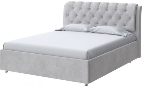 PROxSON Кровать Chester (Ткань: Велюр Teddy Стальной) 160x200