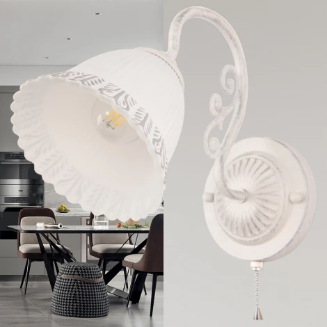 Бра с выключателем Arte Milano AM340800 340800/1W WT+SL (220V)