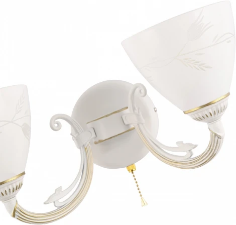 Бра с выключателем Arte Milano AM343659 343659/2W WT+G (220V)