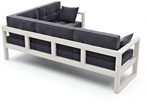 Диван Arsko Астер У беленый дуб серый велюр