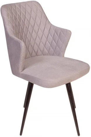 Стул поворотный на 360 градусов Hunt ромб, бархат пепельно-бежевый 25 / чёрный конус Top Concept арт.13767