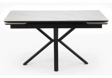 Кухонный стол Notta Старлайт 140(200)х80 snow alpin white / черный