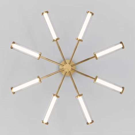 Потолочная люстра на штанге Eurosvet Stark 50386 LED латунь (220V)