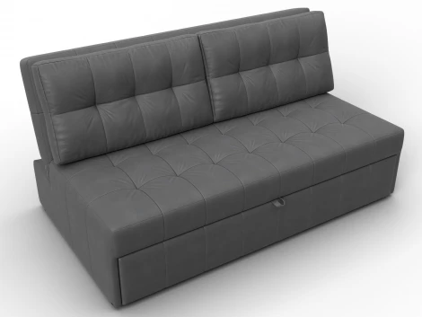 Диван прямой Лига-107 (160) (ЛДСП,Брус,Фанера,Замша/Серый) Лига Диванов 134939