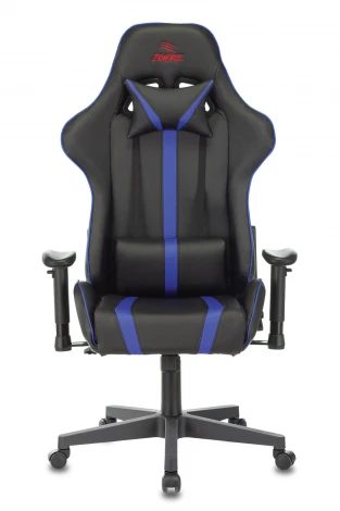 Кресло игровое Zombie A4 черный/синий эко.кожа с подголов. крестовина пластик