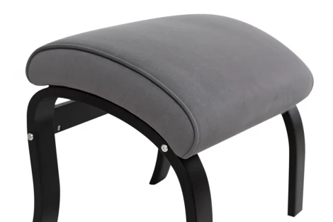 Пуф Leset Универсальный с кантом 4687206818224 Фанера,Шпон, Велюр, Серый, Венге