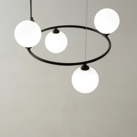 Подвесной светильник Maytoni Ring MOD013PL-04B (220V, на тросе, шарики)