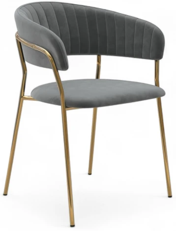 Стул Whispered Fusion Hesby Велюр/Серый арт.HSBI_DC72_grey