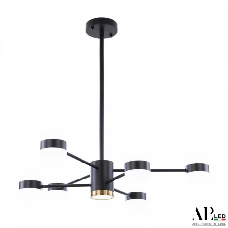 Потолочная люстра на штанге светодиодные APL LED Ferrara 3307.6296-6 Black