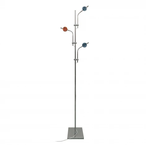 Торшер светодиодный, c регулировкой наклона, с линзами, сменные светофильтры в/к Uniel ULM-T641 3x2W/3000K CHROME MULTICOLOR