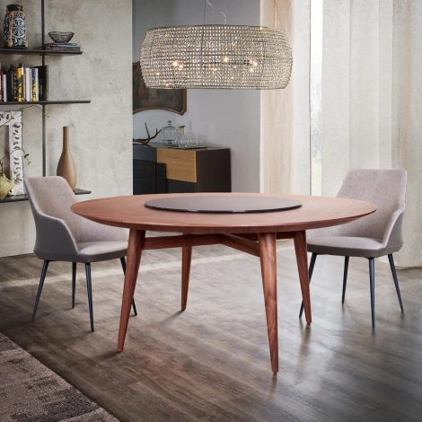 Стол круглый обеденный Wilson (160) орех, вращающийся центр Top Concept 2001000000203