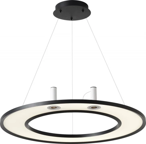 Подвесной светильник светодиодный со спотами Crystal Lux CONTOUR SP50W LED BLACK (220V, на тросе)