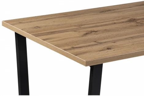 Стол Notta Лота Лофт 120 25 мм черный матовый / дуб вотан 489609
