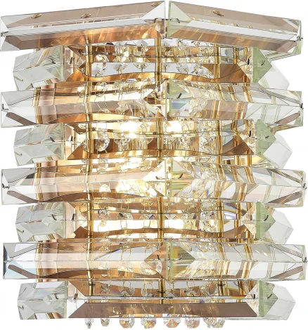 Бра ST Luce Strozzi SL6137.201.02 медь/прозрачный E14 2*40W (220V)