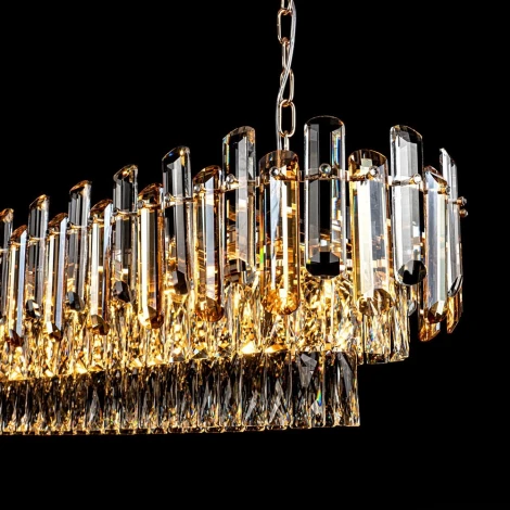 Подвесная люстра хрустальная Modelux ML.9006.1200 GD-BR