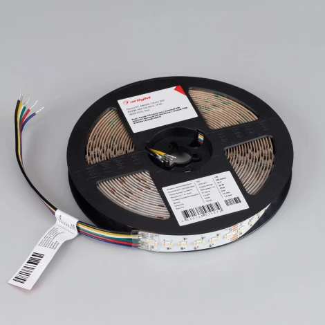 Светодиодная лента RT-AM360-12mm 24V RGBW-MIX (24 W/m, IP20, 2835/2210, 5m) (Arlight, -) 044036