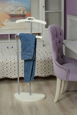 Вешалка костюмная Д 10 металлик/ слоновая кость Mebelik арт.002265