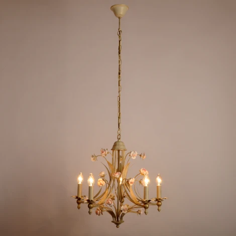 Подвесная люстра Abrasax Suzanne SD0843/5 (220V, на цепи, цветы, листья, розы)
