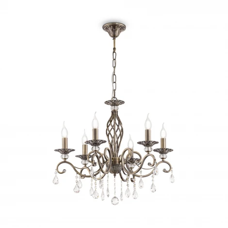 Подвесная люстра Maytoni Grace RC247-PL-06-R (220V, подвески, на цепи, подсвечник, свеча)