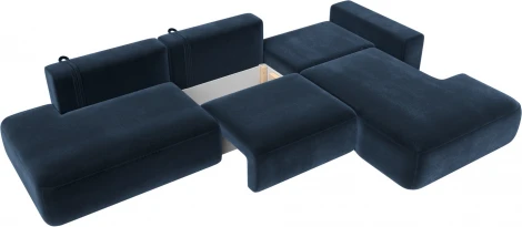 Диван угловой Лига-036 НПБ Модерн Лонг правый угол Лига Диванов (Велюр) арт.127756