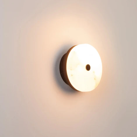Настенный светильник SP-MENTA-WALL-R165-12W Warm2700 (BK, 130 deg, 230V) (Arlight, IP20, Мрамор) 061700
