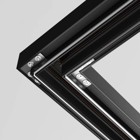 Соединитель угловой для шинопроводов Exility Gravity натяжного потолка, 2шт (магнитный) Maytoni Technical TRA034CL-SC-42S