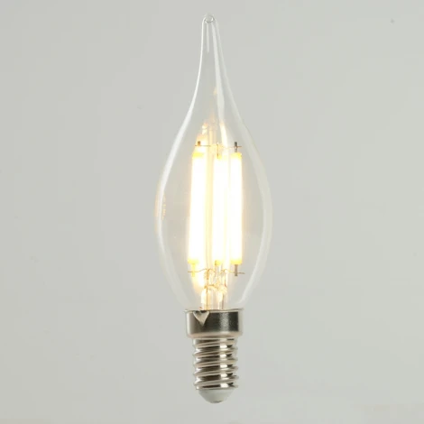 Лампа светодиодная филамент C35T свеча на ветру 8W 175-265V E14 2700К Feron LB-1218 51265