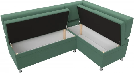 Диван кухонный угловой Стайл правый угол (Зеленый/Рогожка) Лига Диванов арт.123235