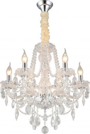 Подвесная люстра Koletta APL.755.03.06 (220V, хрусталь, подвески, на цепи, свеча)